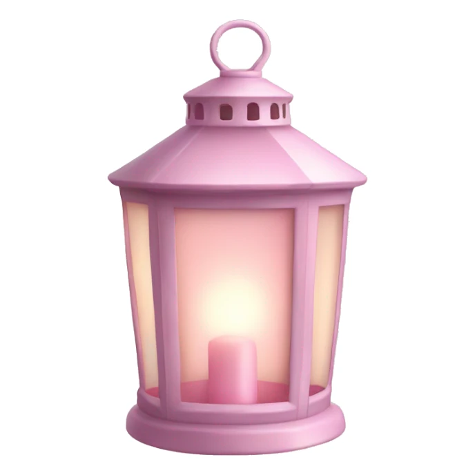 pastel pink christmas lantern sticker