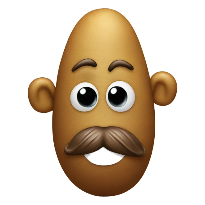 Mr potato head is staring down sticker