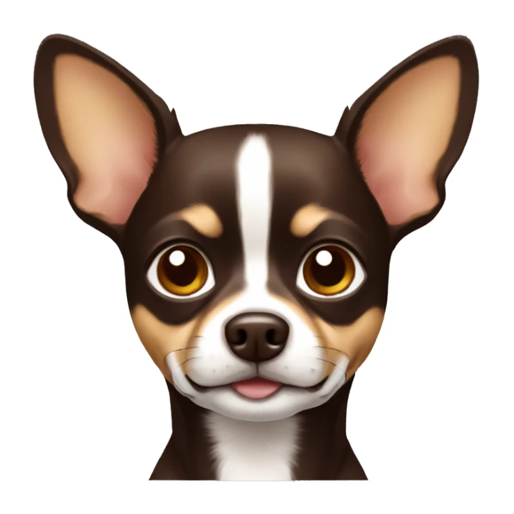 Chihuahua dark brown dog sticker