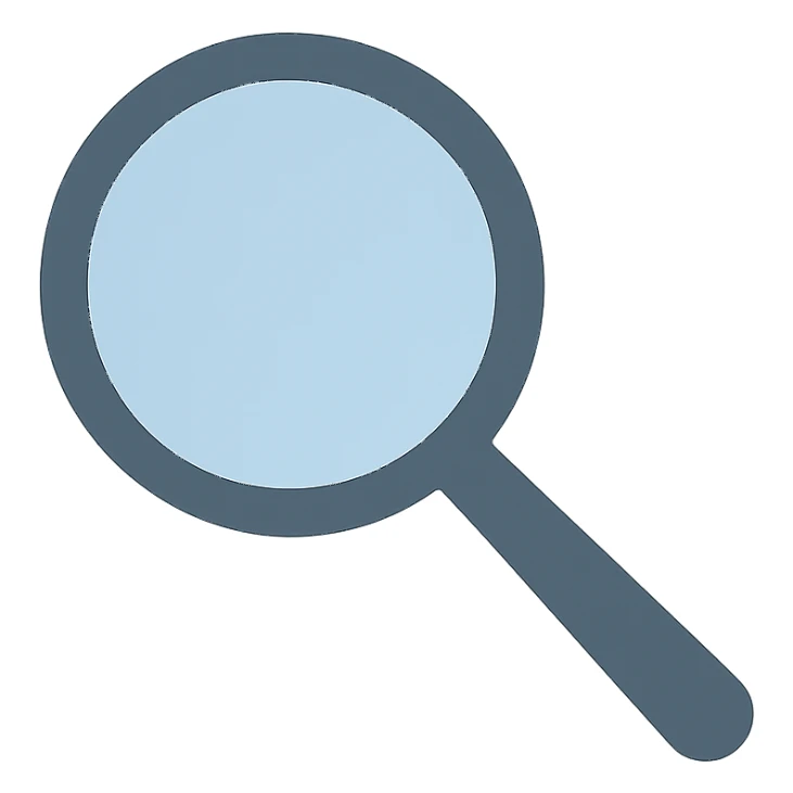 magnifying glass icon sticker