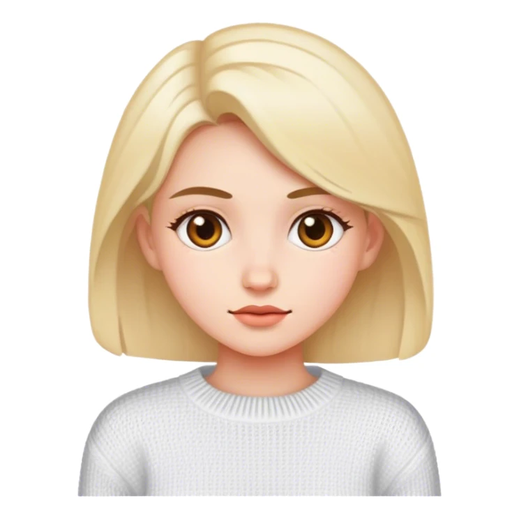 girl in white sweater sticker