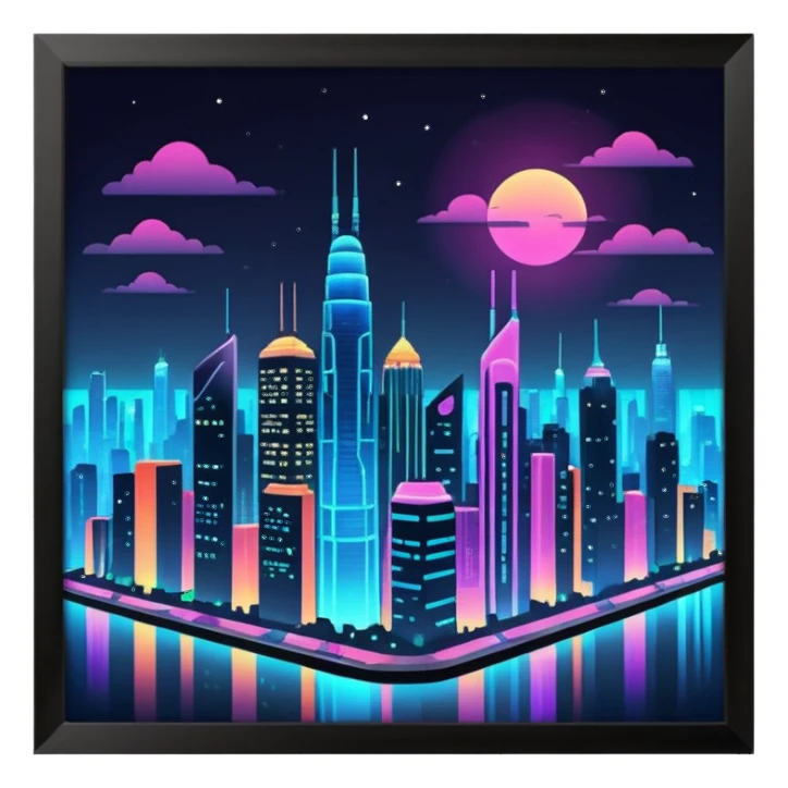 Night City view sticker