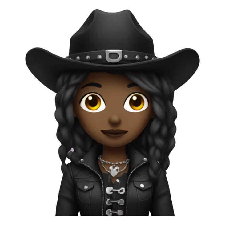 goth cowgirl  sticker