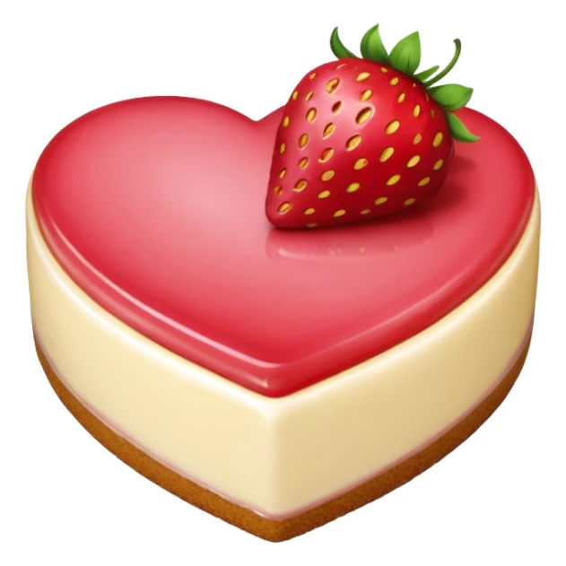 heart shaped strawberry cheesecake sticker