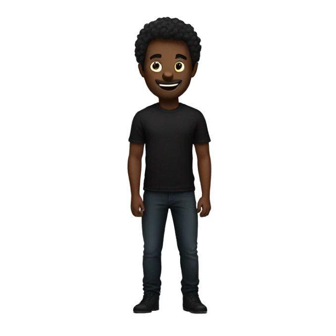 dark blsck men's shirt sticker