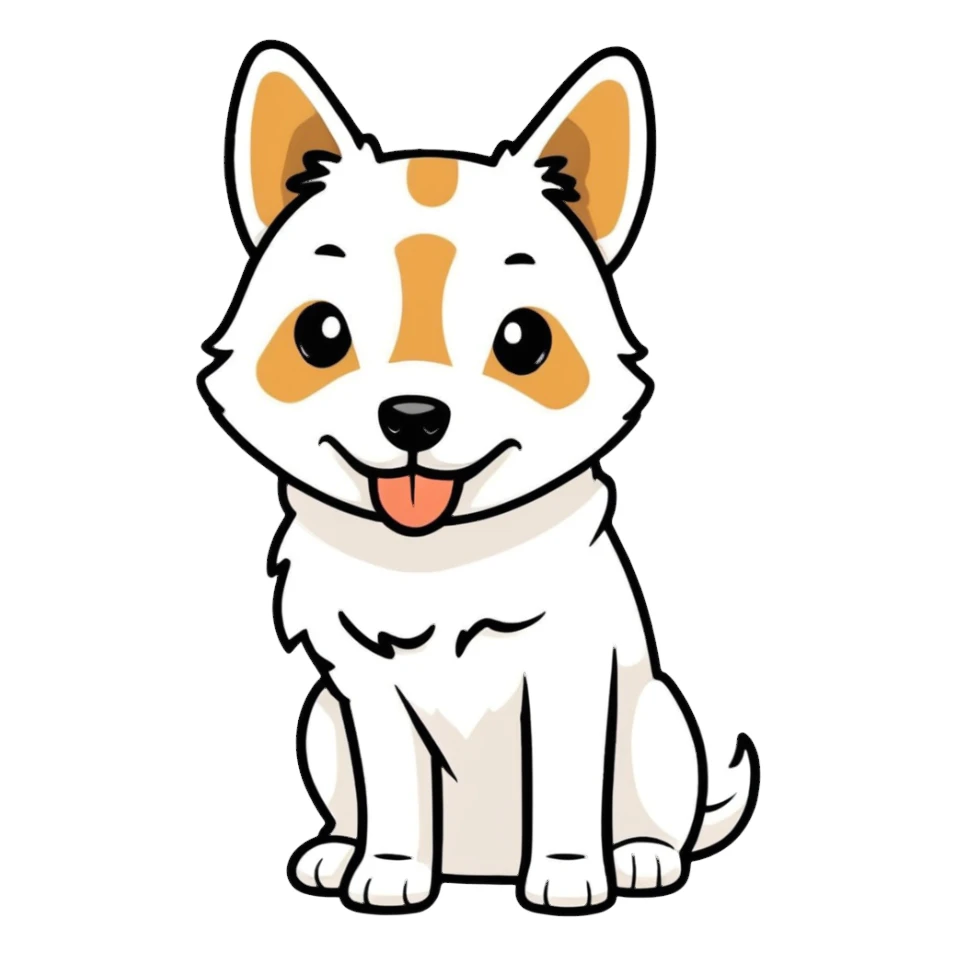 Realistic dog sticker