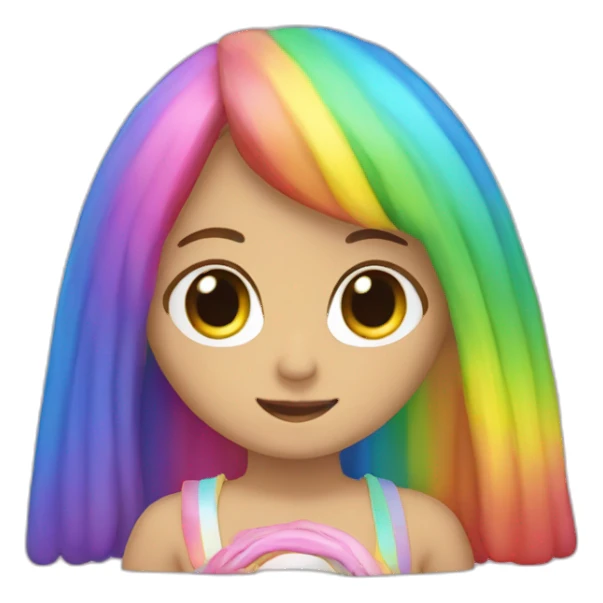 coeur arc en ciel sticker