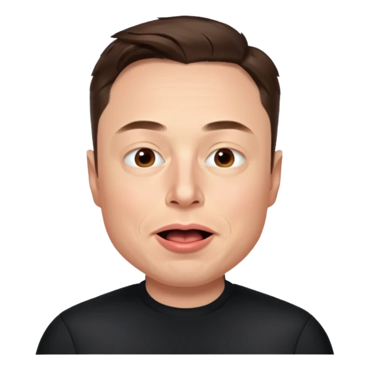 elon musk mewing elonmoji sticker