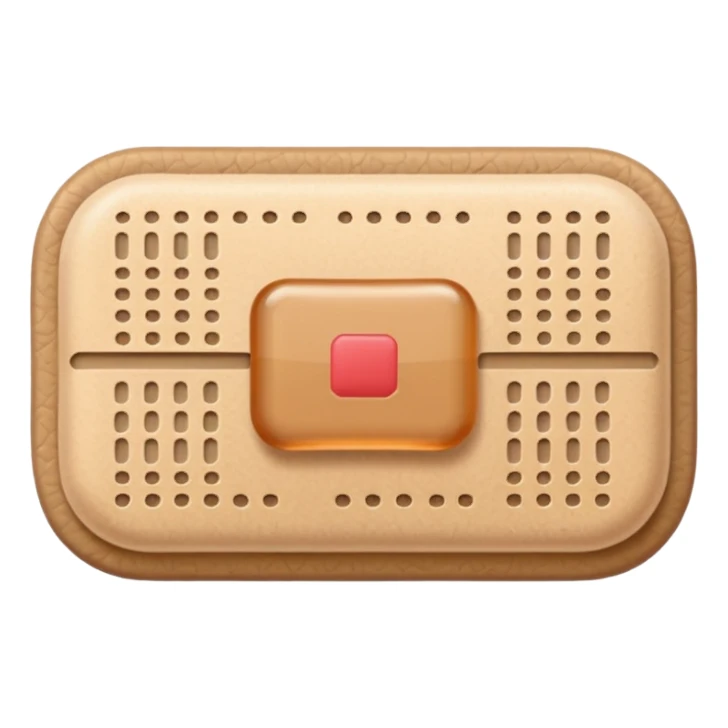 tan band aid with rounded corners sticker