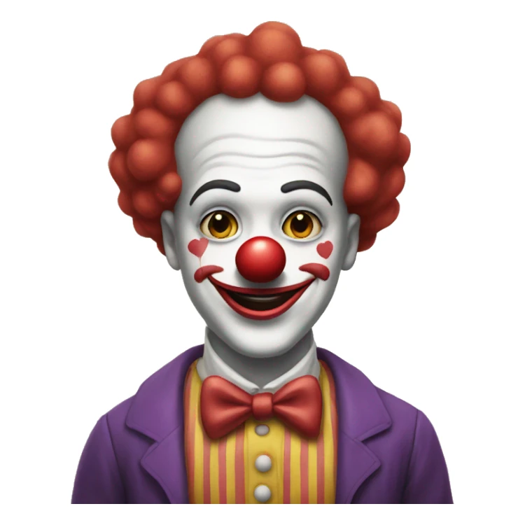 Clown with heart eyes sticker