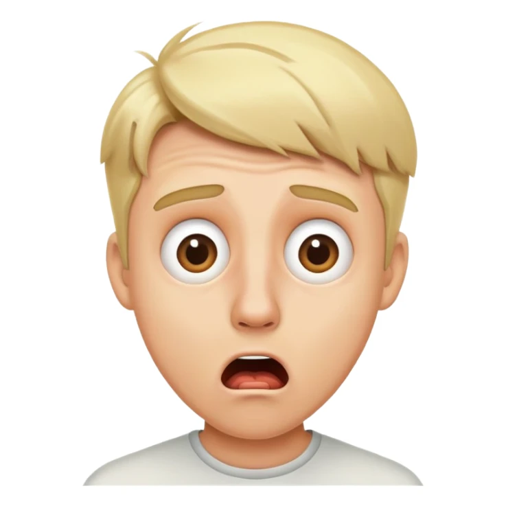 Shocked blonde man sticker