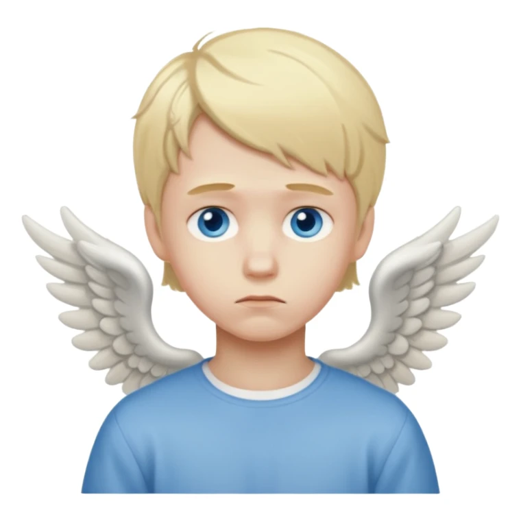boy angel , sad sticker