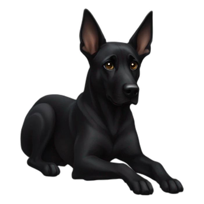 black-dog-malinois-gothic sticker