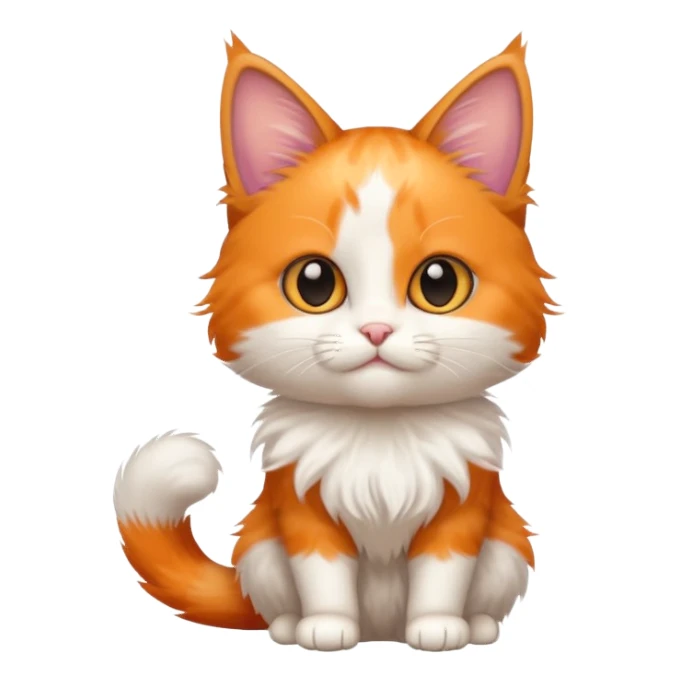 calico kitten holding a large sign sticker