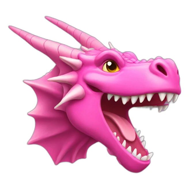 pink dragon head love sticker