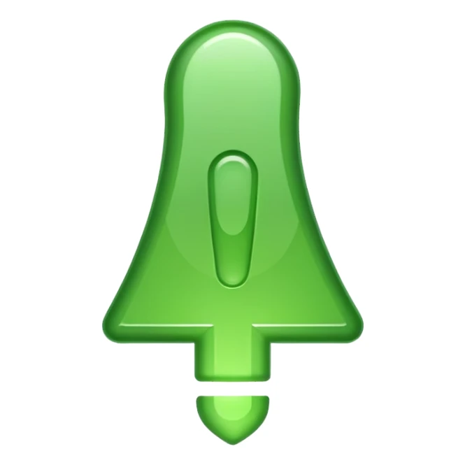 make exclamation mark in light green color emoji sticker