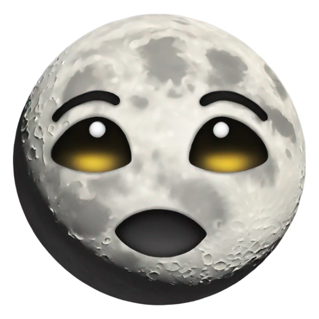 moon smiley sticker