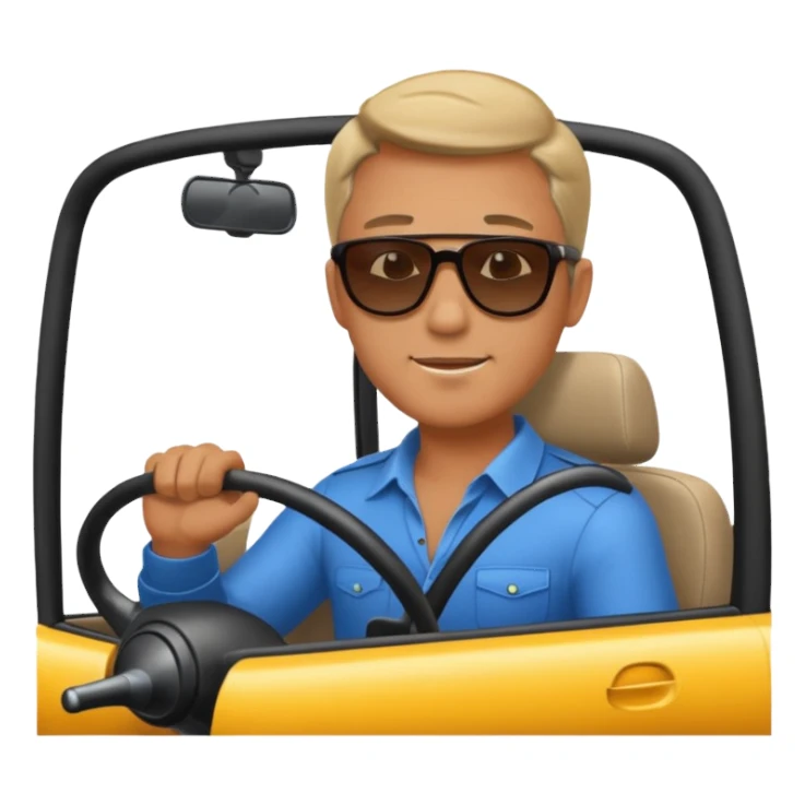 man on vehicle sticker