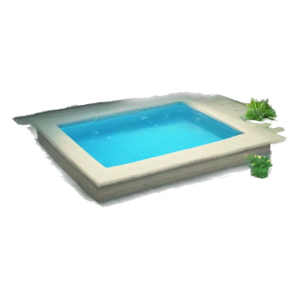 swimming pool in garden sticker