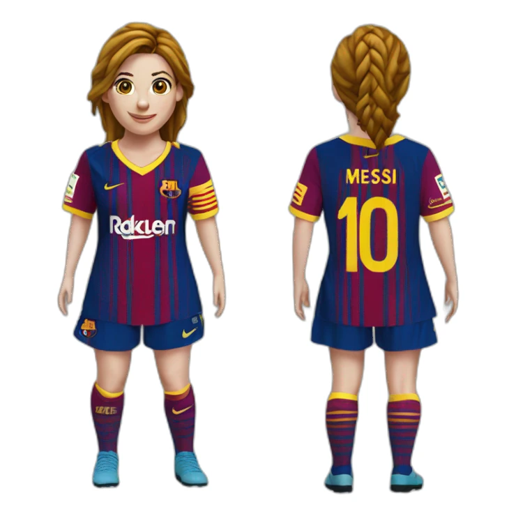 Leo Messi vestido de mujer sticker