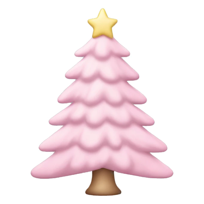 pastel pink christmas tree sticker