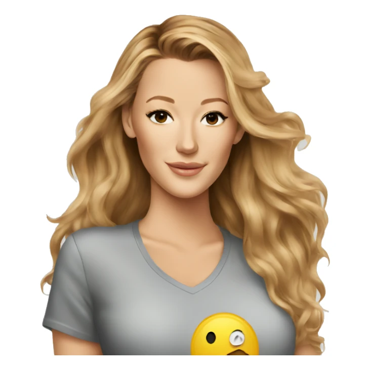 blake lively cartoon wearing tee sticker