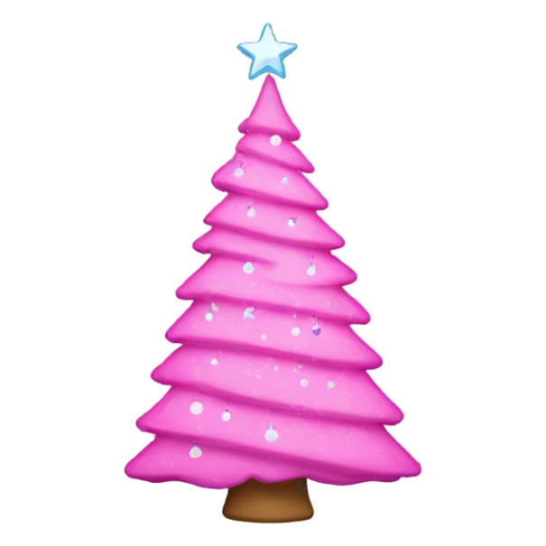 Pink Christmas tree sticker
