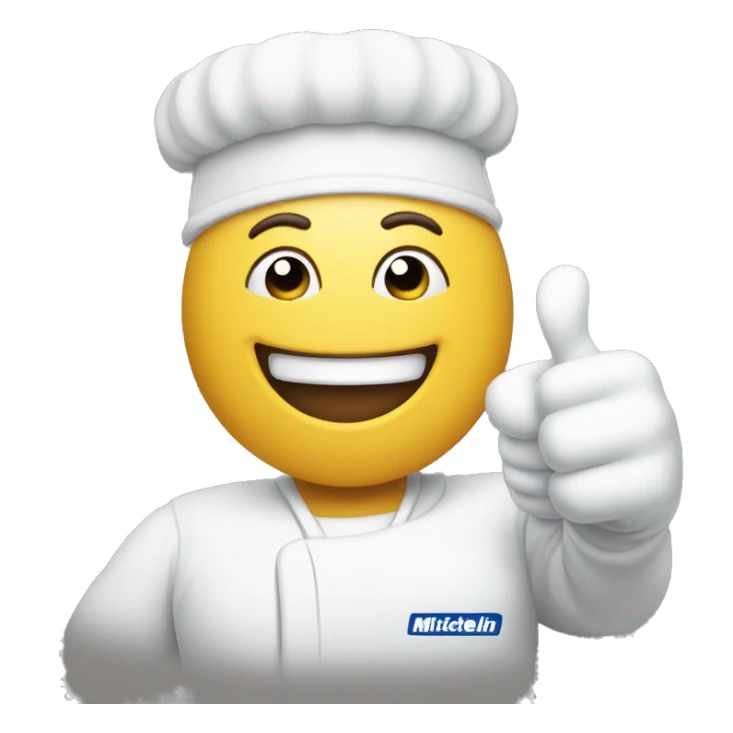 white michelin character, thumbs up sticker