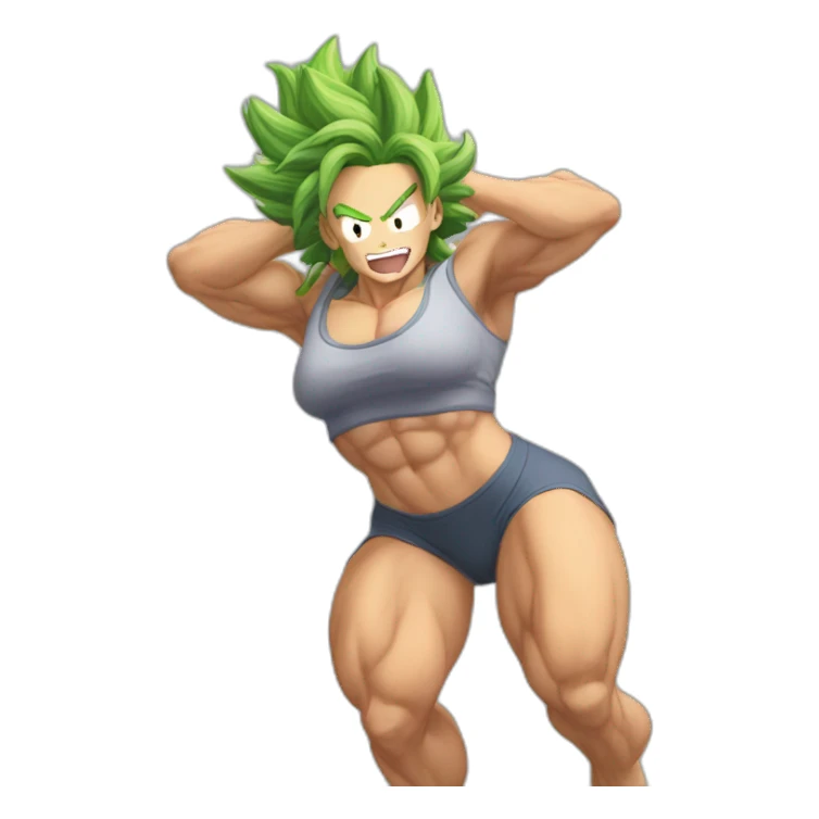 yoga pants glute shake broly sticker