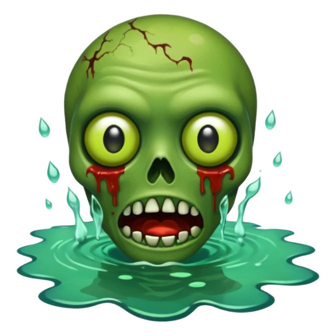 Zombie green ponda  sticker