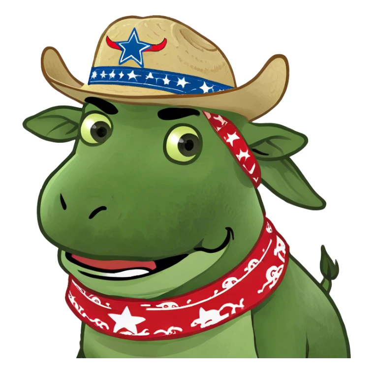 cheeseburger riding a cow sticker