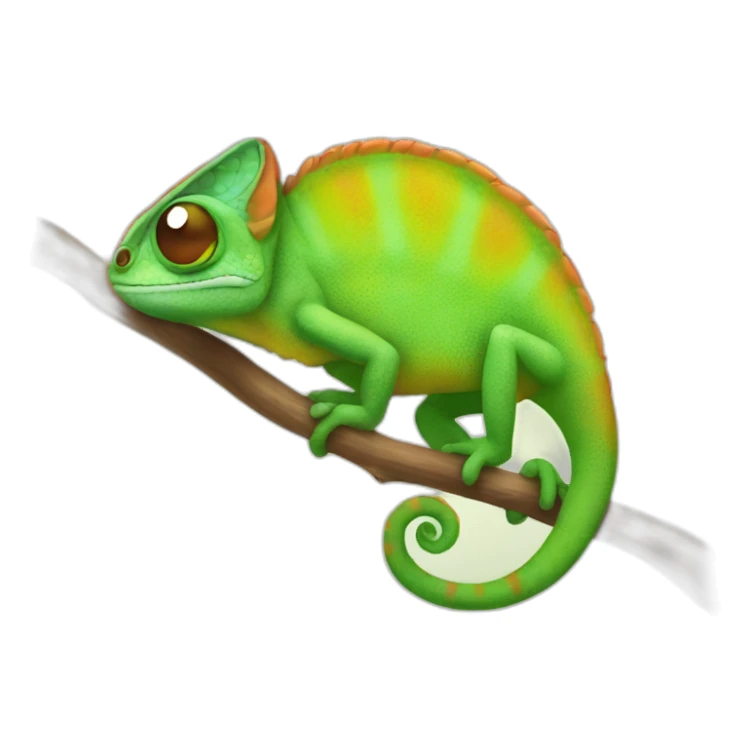 cute chameleon sticker