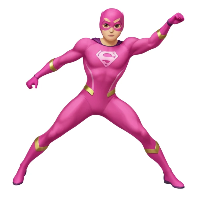 pink superhero costume sticker