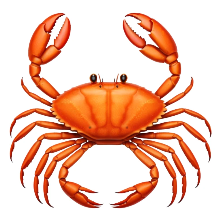 a single crab leg, simple, clear sticker