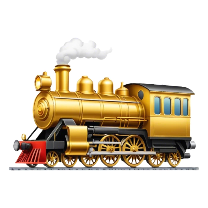 Golden locomotive sticker