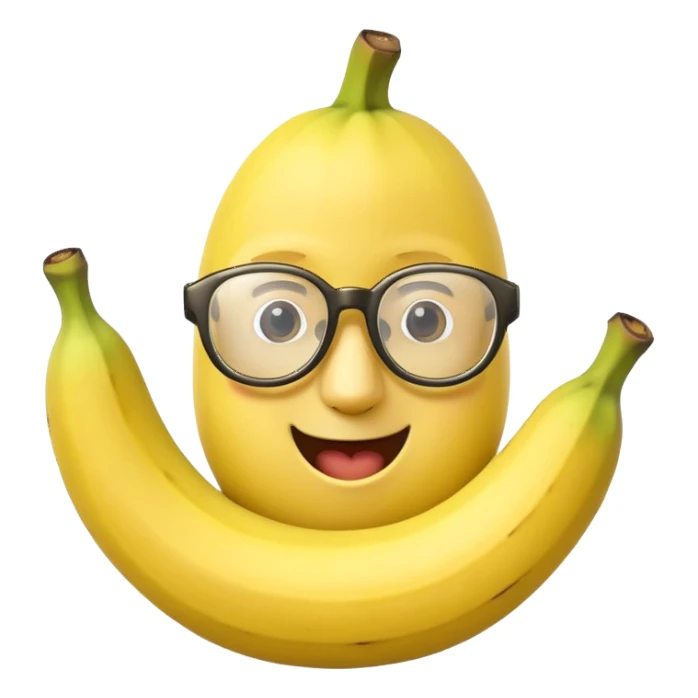 banana with glasses sticker