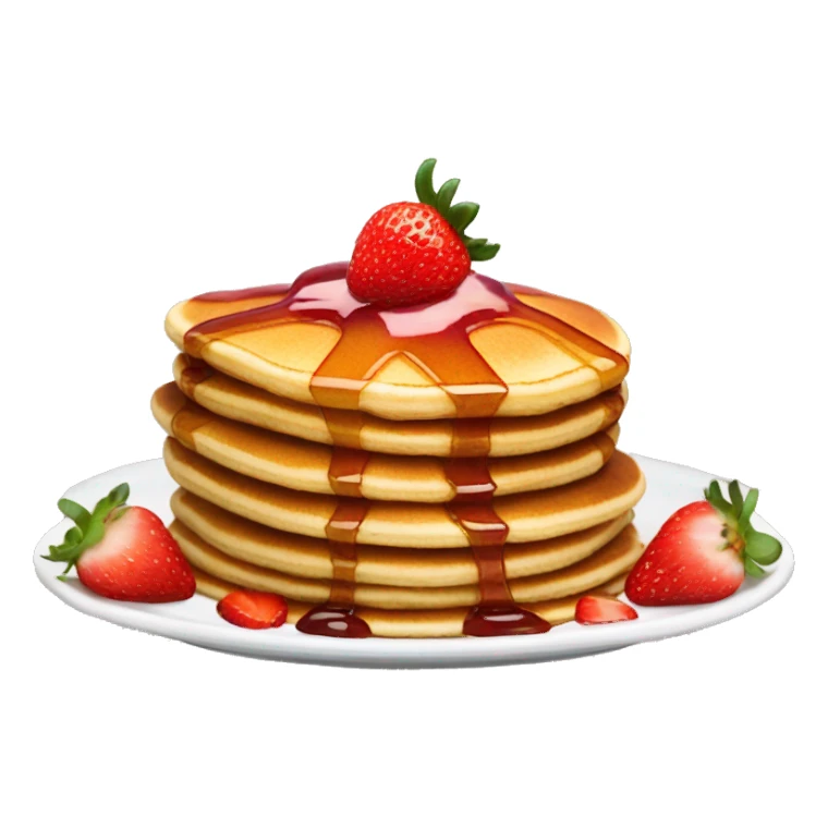 Pancakes with strawberries and syrup  sticker