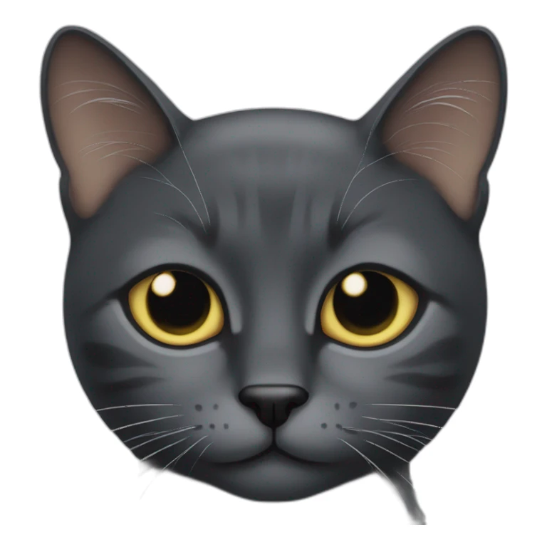 À one eye black cat (keep his left eye) sticker