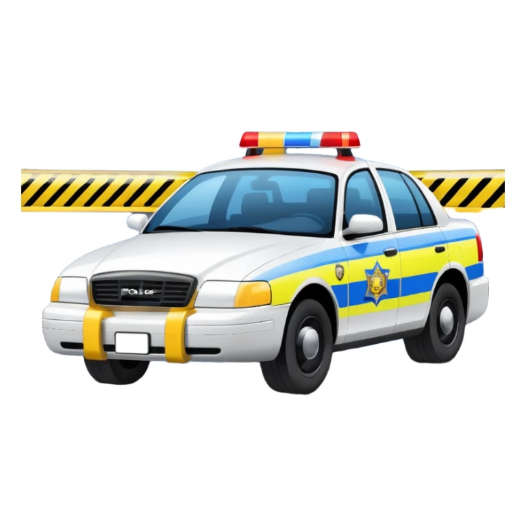 police car crime scene sticker