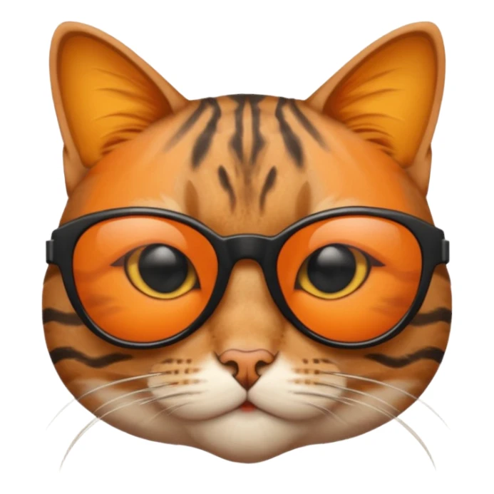 Cat wearing sunglasses sticker