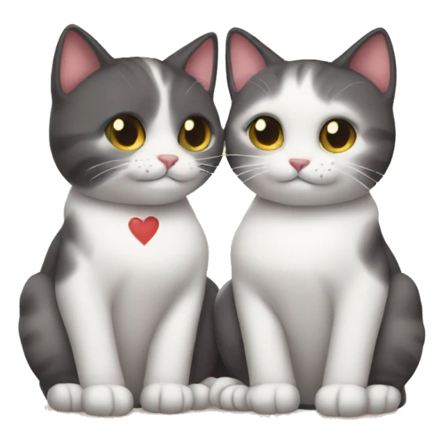 Two cats in love sticker