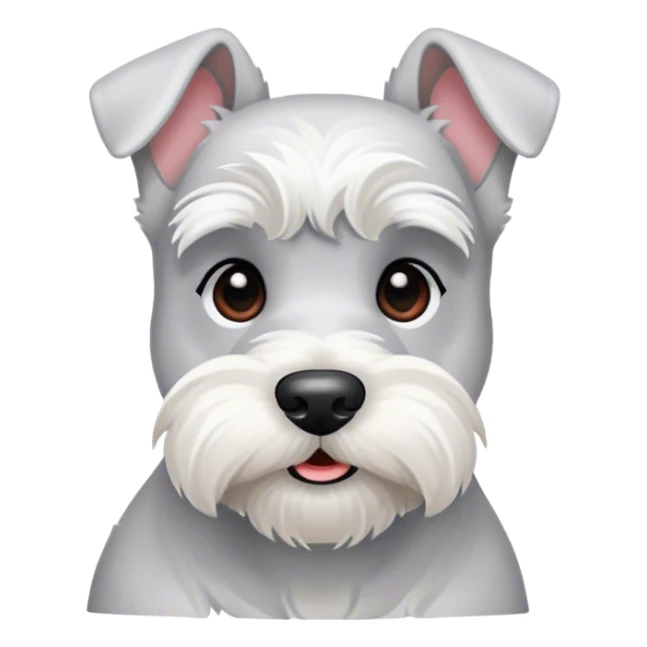 white miniature schnauzer  sticker