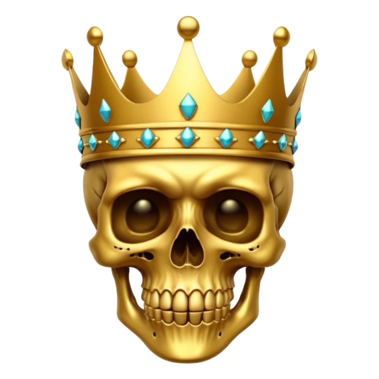 Golden skull with crown sticker