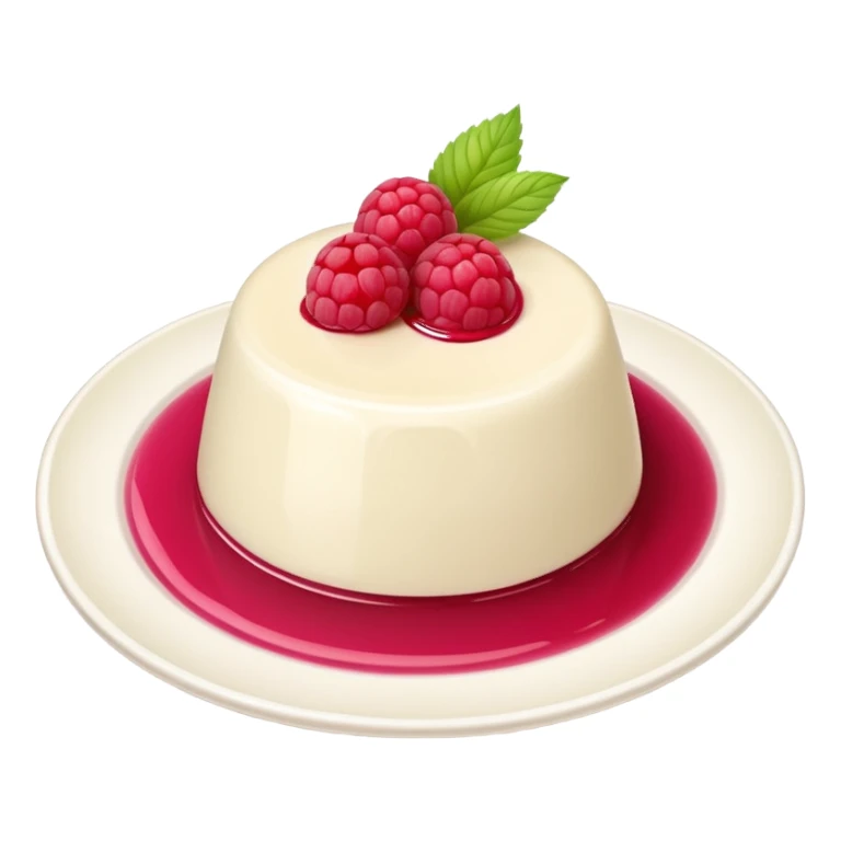panna cotta on dish sticker