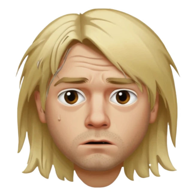 kurt cobain face sticker