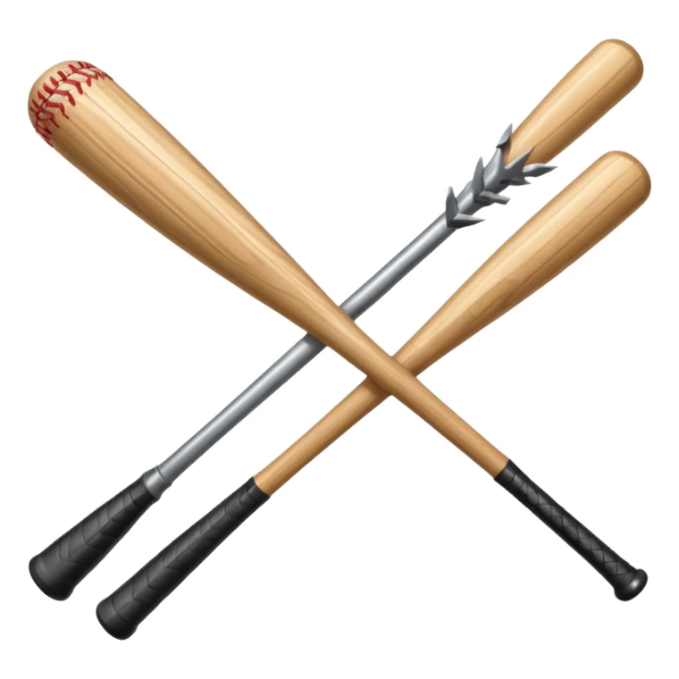 Baseball bat with nails in it sticker