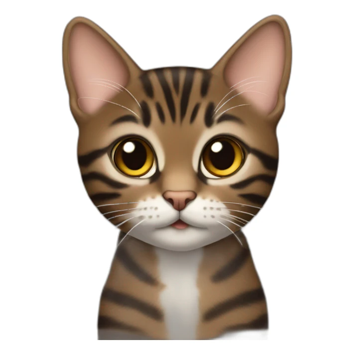 tiny dark brown tabby sticker