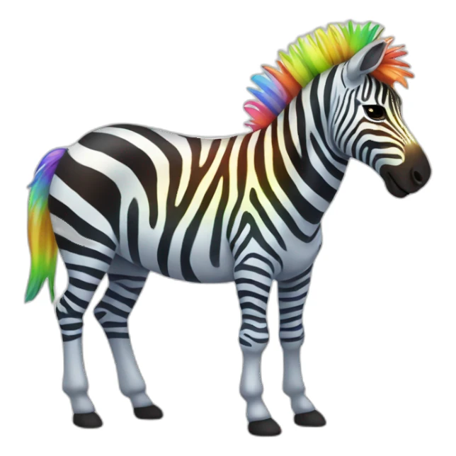Rainbow Zebra Full Body sticker