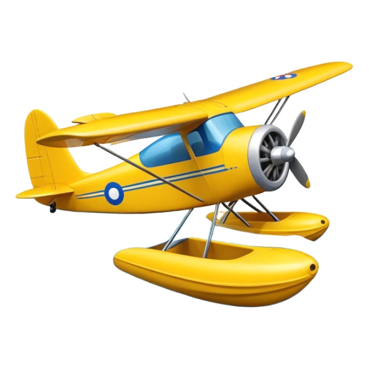 J3cub airplane on floats  sticker