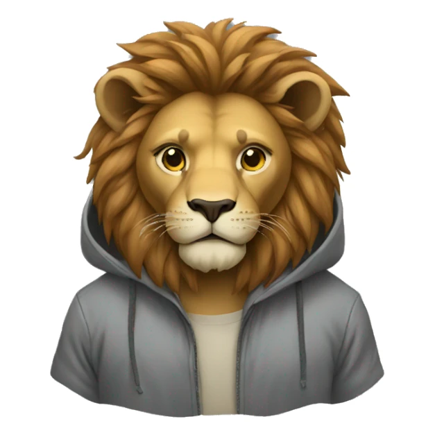 Lion with hoddies  sticker